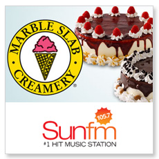Sun FM Vernon's Marble Slab Creamery landing page